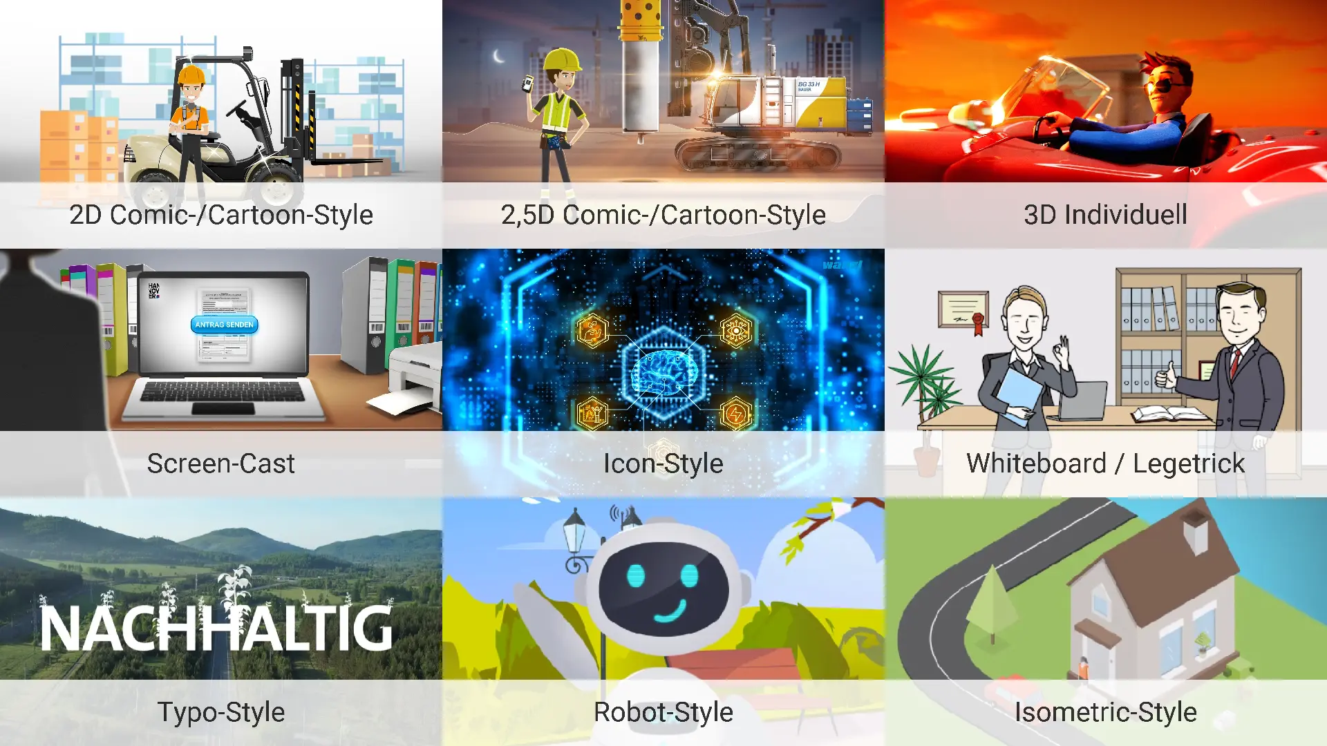 Der richtige Erklärvideostil ist entscheidend, um Ihre Botschaft passend zu vermitteln