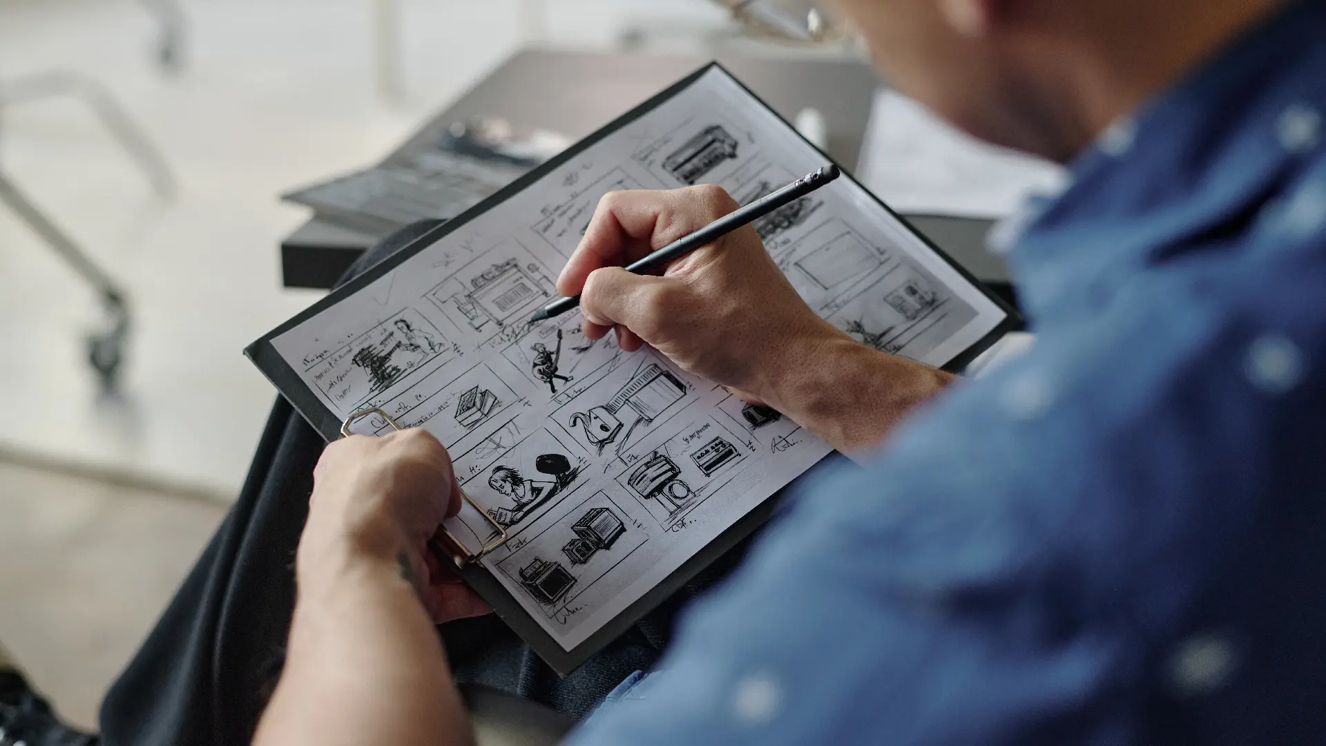 Das Storyboard zeigt den ersten visuellen Look des Erklärvideos