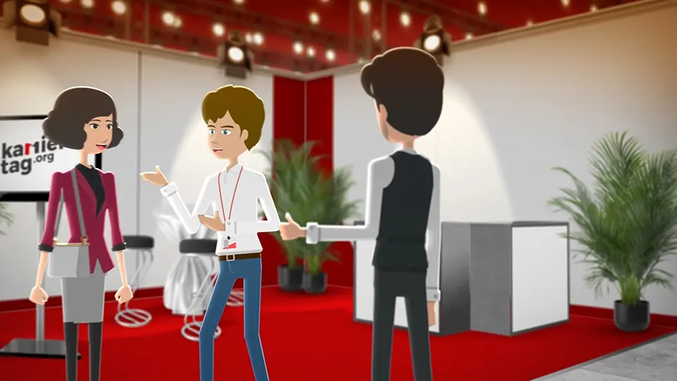 Karrieretag Erkl&auml;rvideo f&uuml;r eine Jobmesse im Comic-Stil