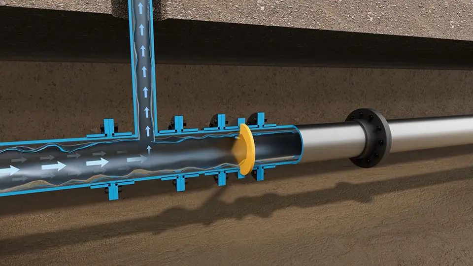 Wasserrohre Rohrsp&uuml;lung mit 3D-Animationen erkl&auml;rt